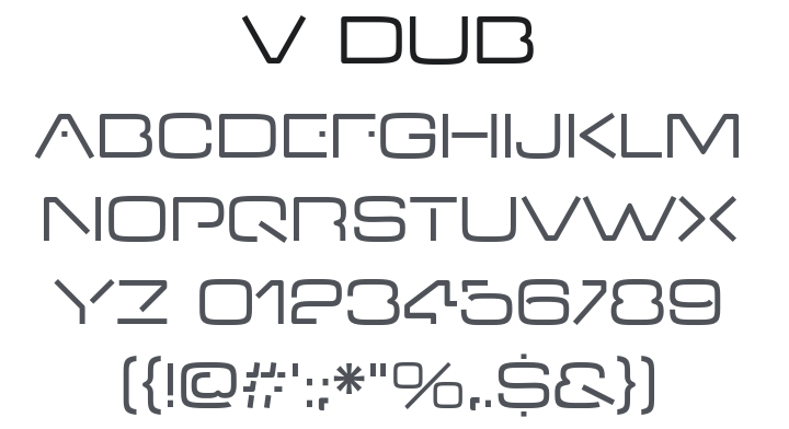 V Dub Font