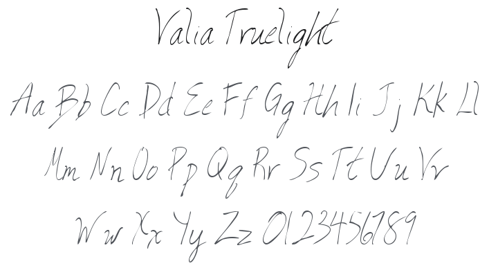 Valia Truelight Font