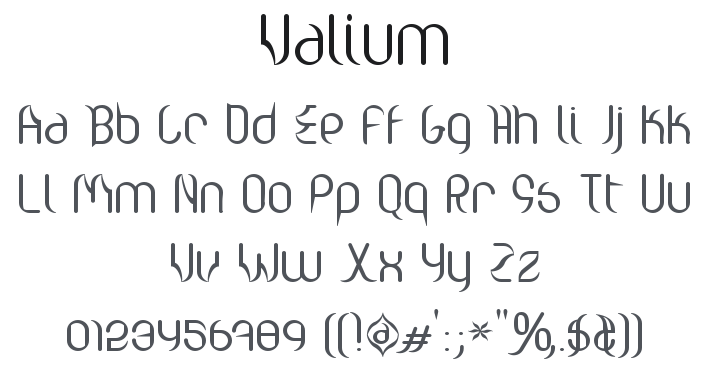 Valium Font