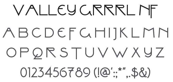 Valley Grrrl NF Font
