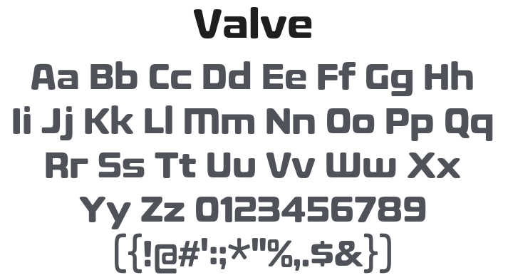 Valve Font Family