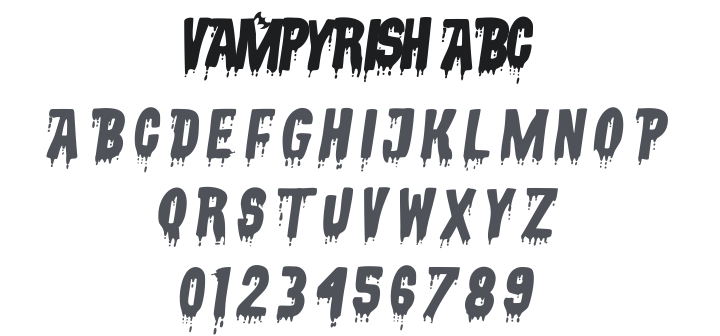 Vampyrish ABC Font