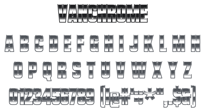 Vanchrome Font Family