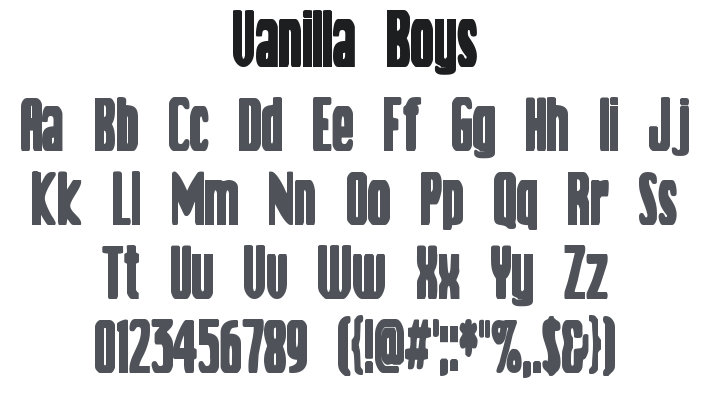 Vanilla Boys Font