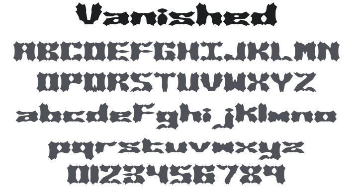 Vanished Font