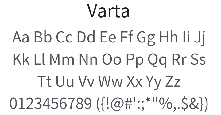 Varta Font Family