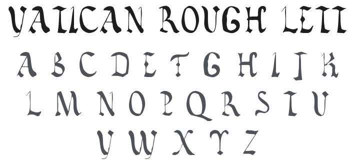 Vatican Rough Letters, 8th c. Font