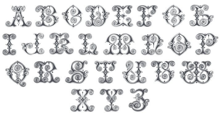 Vaticanian Initials Font