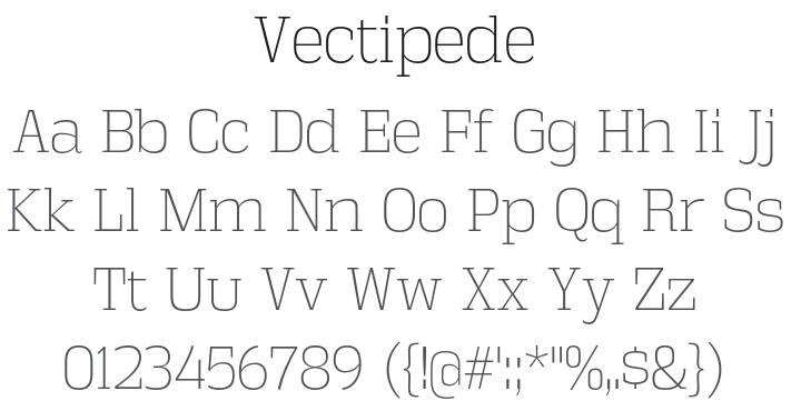 Vectipede Font Family