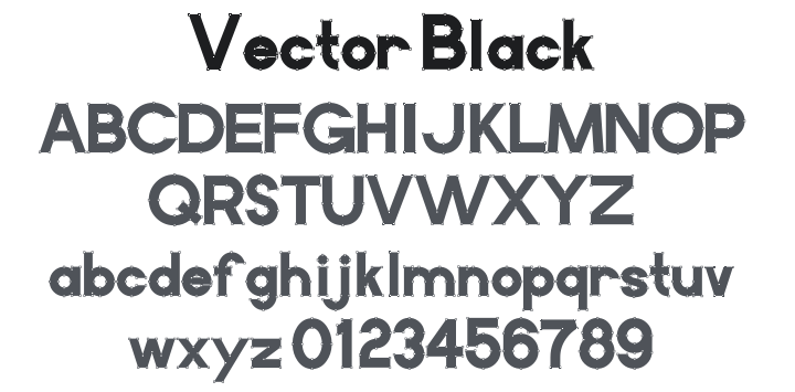 Vector Black Font