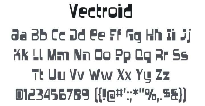 Vectroid Font