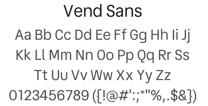 Vend Sans Font Family