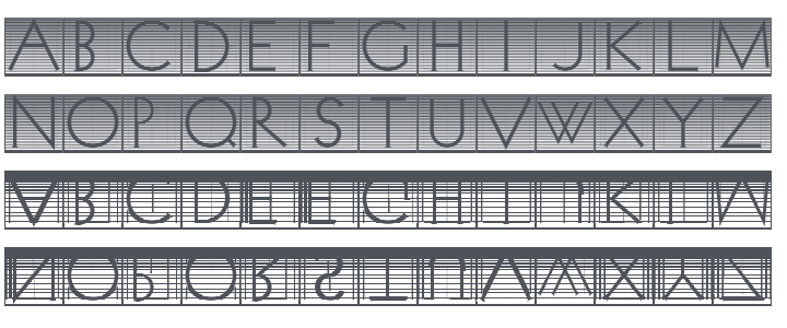 Venetian Blind Font Family