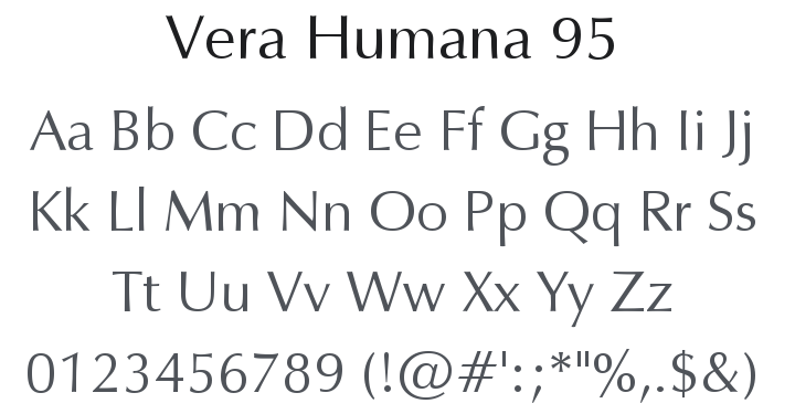 Vera Humana 95 Font Family