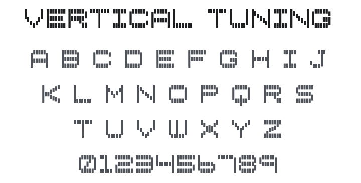 Vertical Tuning Font