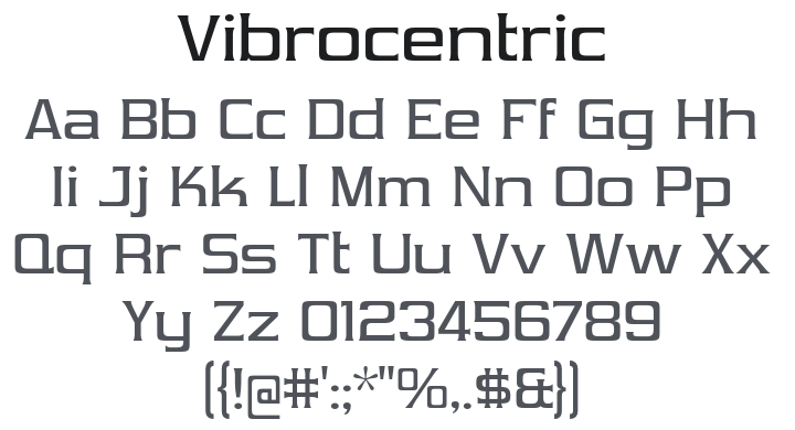 Vibrocentric Font Family