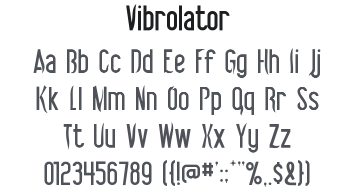 Vibrolator Font