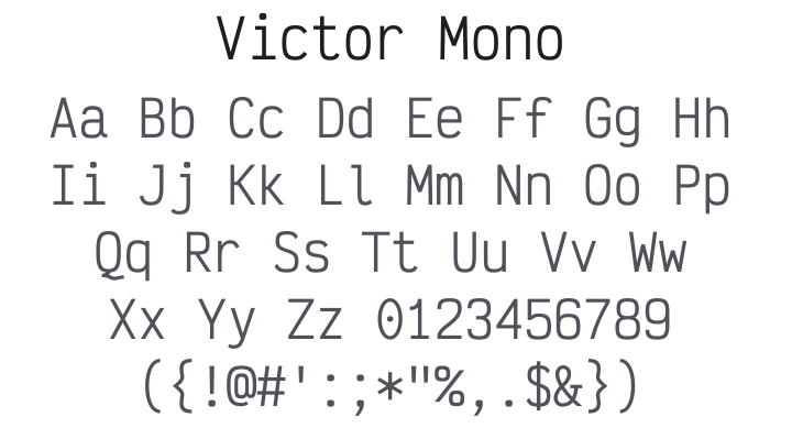 Victor Mono Font Family