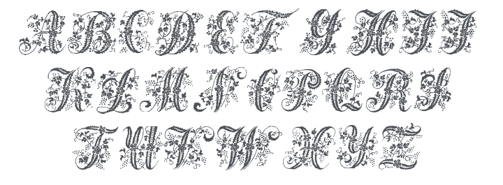 Victorian Initials One Font