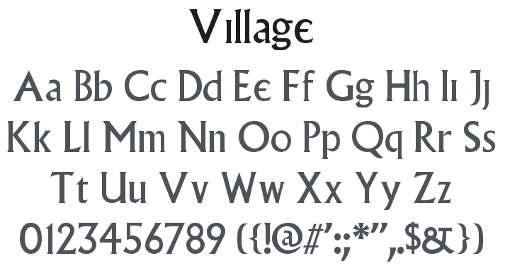 Village Font