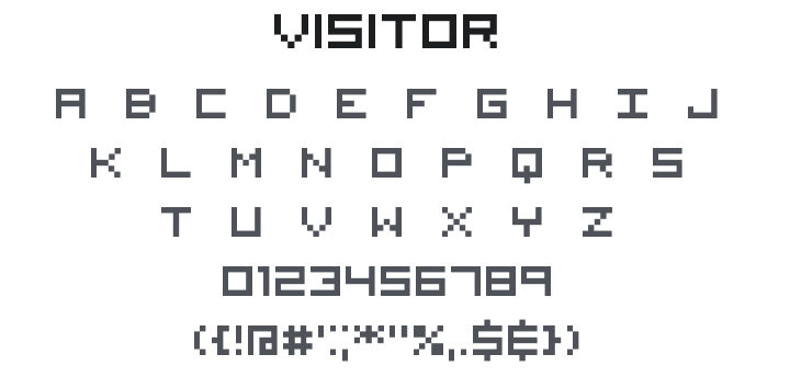 Visitor Font Family