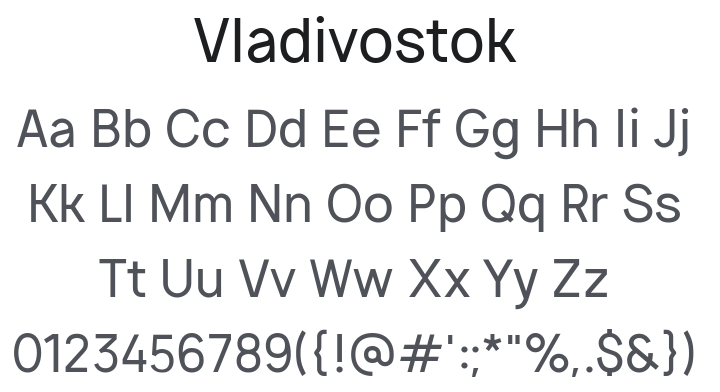 Vladivostok Font Family