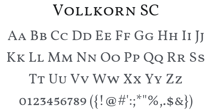 Vollkorn SC Font Family