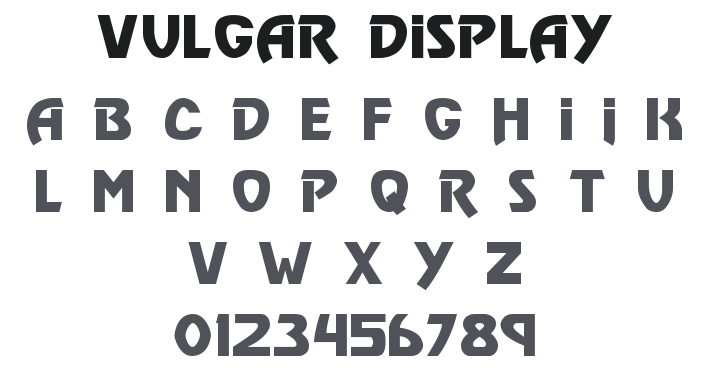 Vulgar Display Font