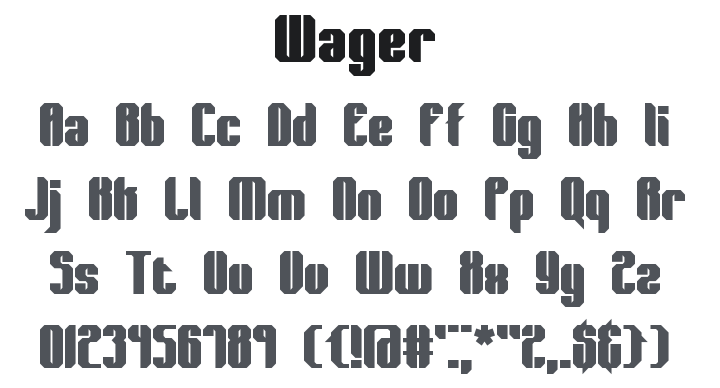 Wager Font Family