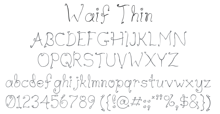 Waif Thin Font