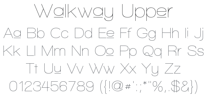 Walkway Upper Font Family
