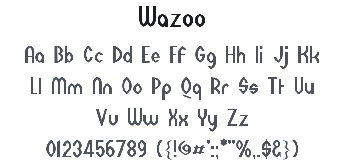 Wazoo Font Family