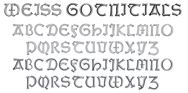 Weiss Gotnitials Font