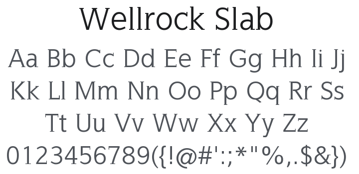 Wellrock Slab Font Family