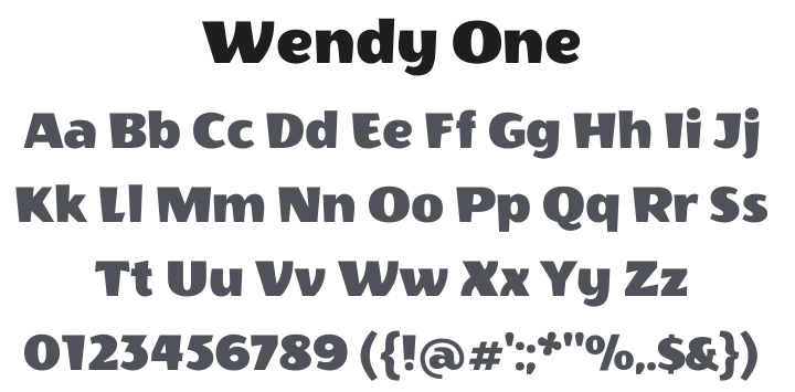 Wendy One Font