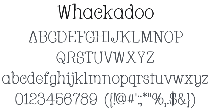 Whackadoo Font Family