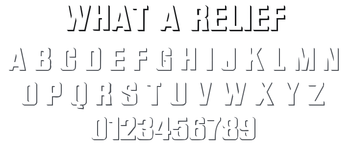 What A Relief Font Family