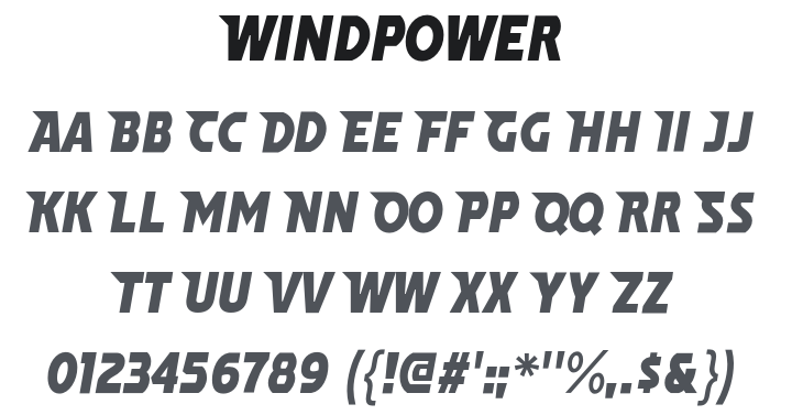 Windpower Font