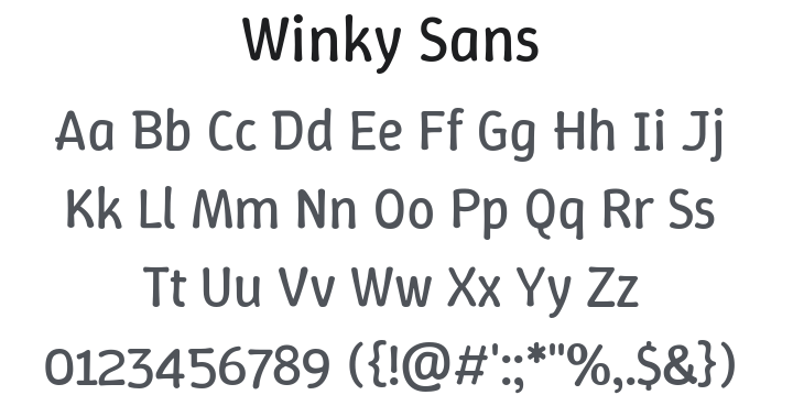 Winky Sans Font Family