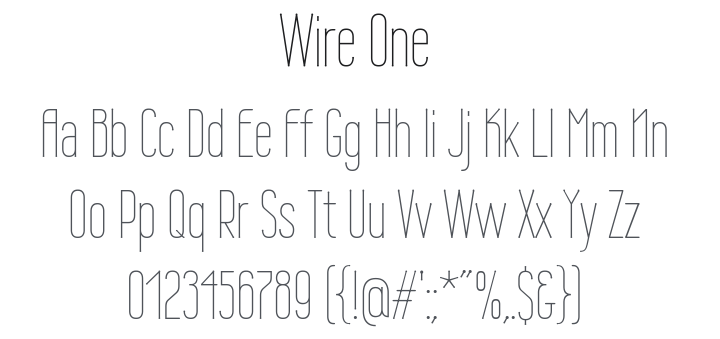 Wire One Font