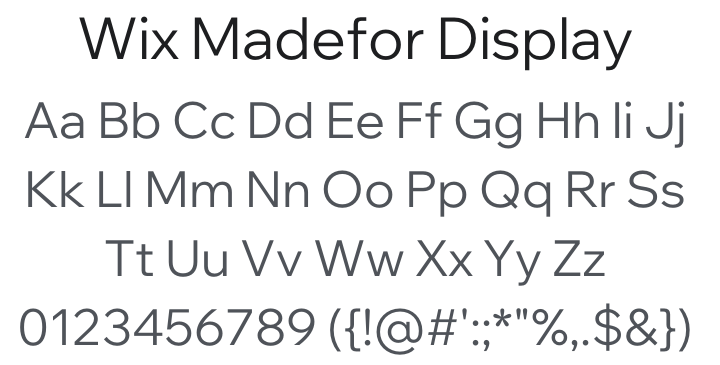 Wix Madefor Display Font Family