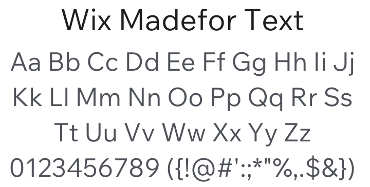 Wix Madefor Text Font Family