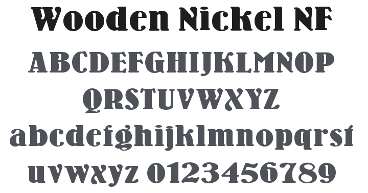 Wooden Nickel NF Font