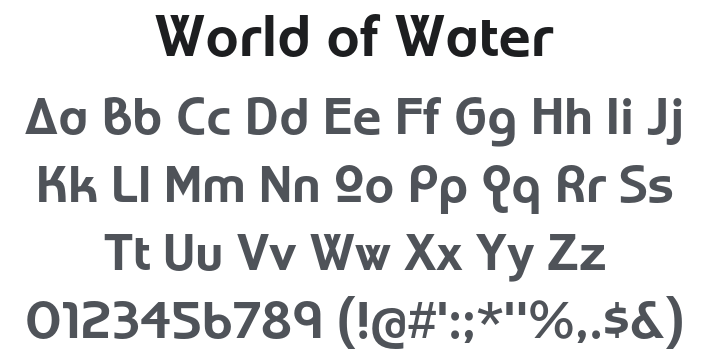 World of Water Font