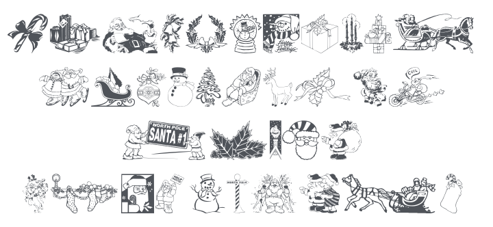 Xmas Clipart 2 Font