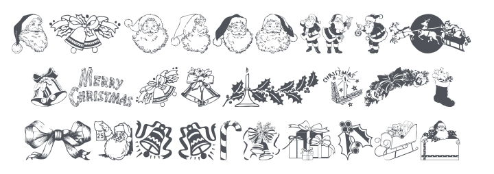 Xmas Clipart Font