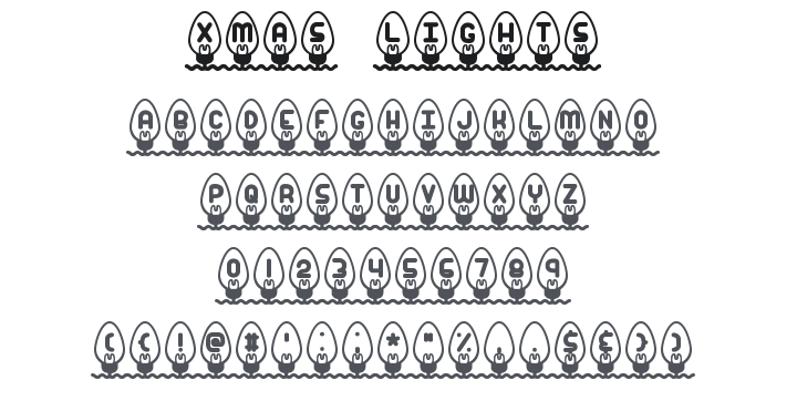 Xmas Lights Font