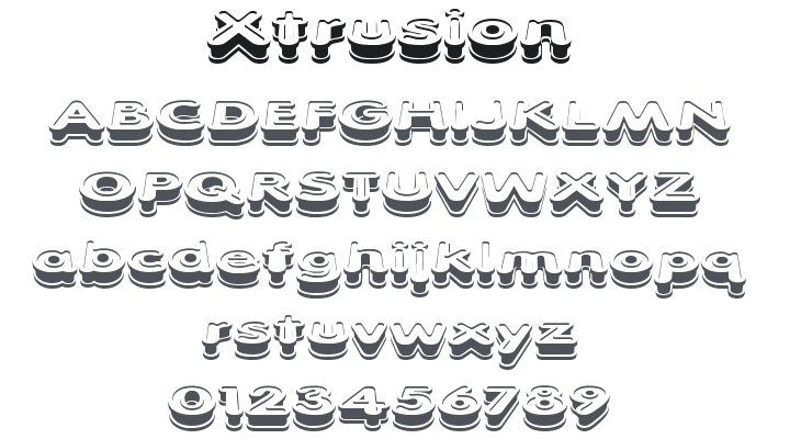 Xtrusion Font