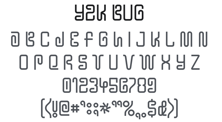 Y2K Bug Font