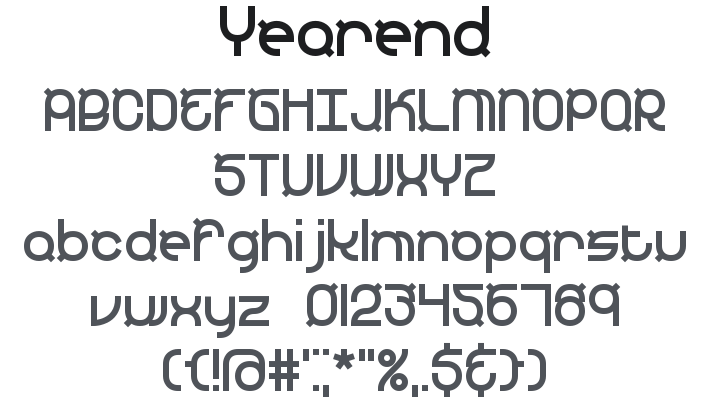 Yearend Font